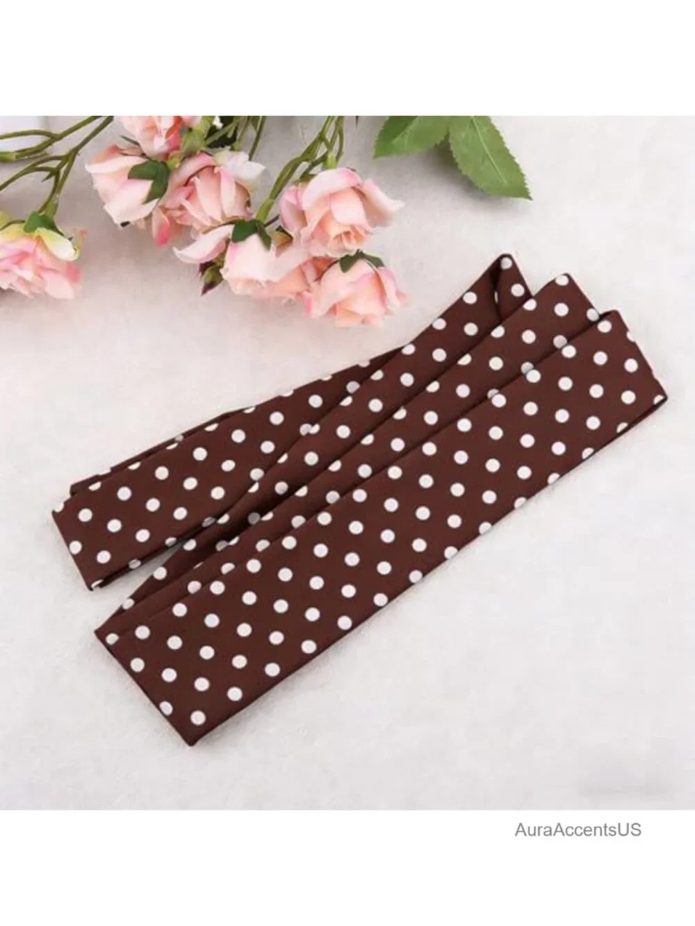 Silky Satin Polka Dot Scarf 55